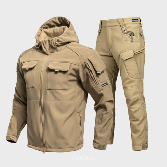 VANGUARD SCOUT WATERPROOF SOFTSHELL JACKET & PANTS SET TAN
