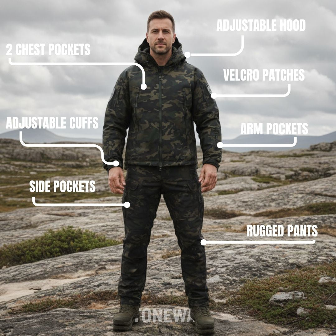 VANGUARD CAMO SOFTSHELL JACKET & PANTS SET