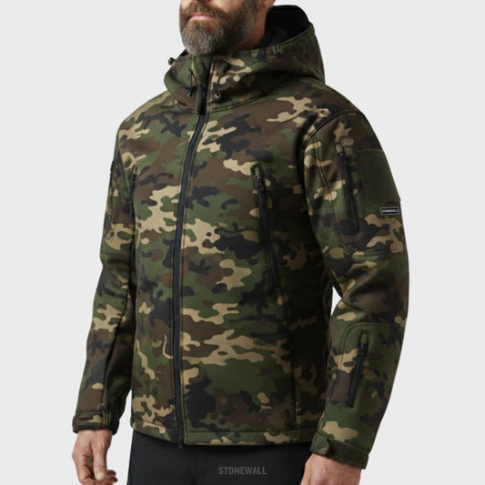 VANGUARD CAMO WATERPROOF SOFTSHELL JACKET GREEN WOODLAND